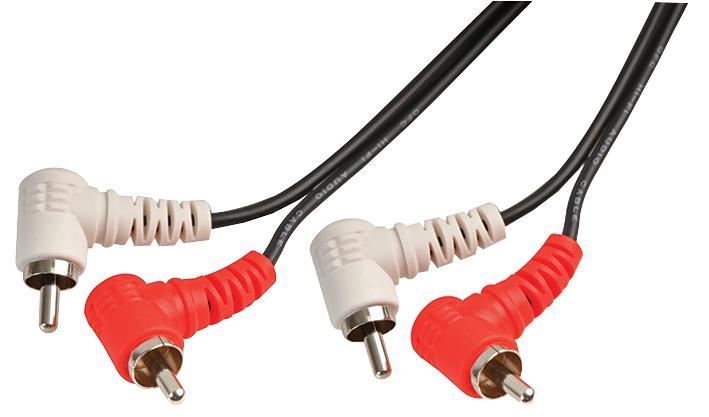 PRO SIGNAL 2x 直角唱機插頭 (RCA) 公對公連接線 1.2米