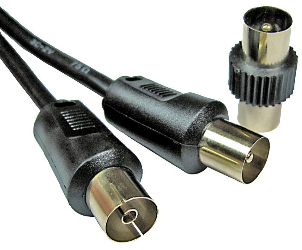 RARAION Cavo Coassiale per Antenna TV, Maschio-Femmina, 10m, Nero