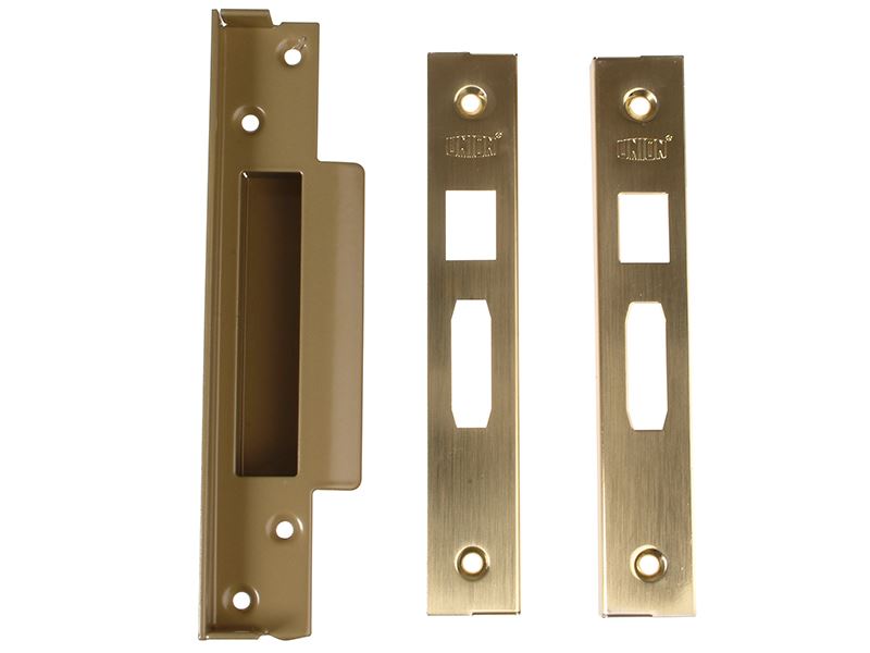 UNION StrongBOLT 2200 Mortice Sashlock Rebate Kit, 13mm, Polished Brass