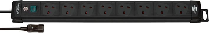 BRENNENSTULH Ciabatta Multi-Presa Premium 8 Vie con Spina IEC, 2m Nero