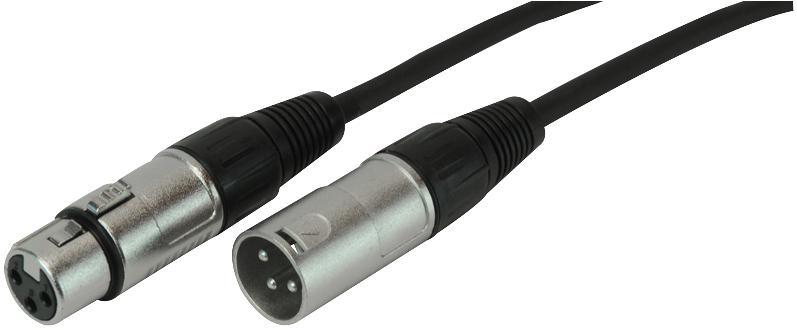 STAGG Cable XLR Macho a Hembra para Micrófono, 10m, Negro