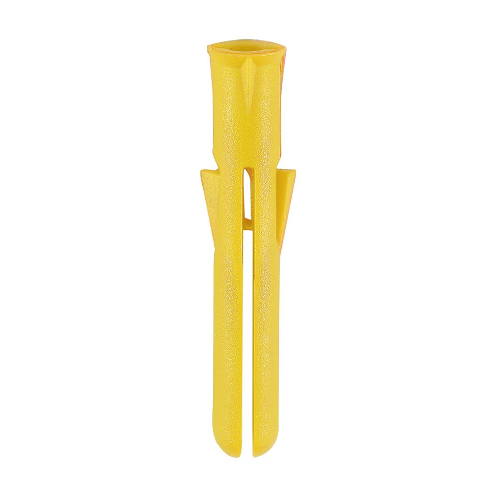 Timco Premium Plastic Plugs, Yellow, 25mm (Pack of 1000)