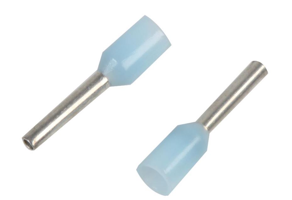 PRO POWER - Ferrul Insulasi Tunggal Jerman 0.25mm Biru Muda, Pek 100