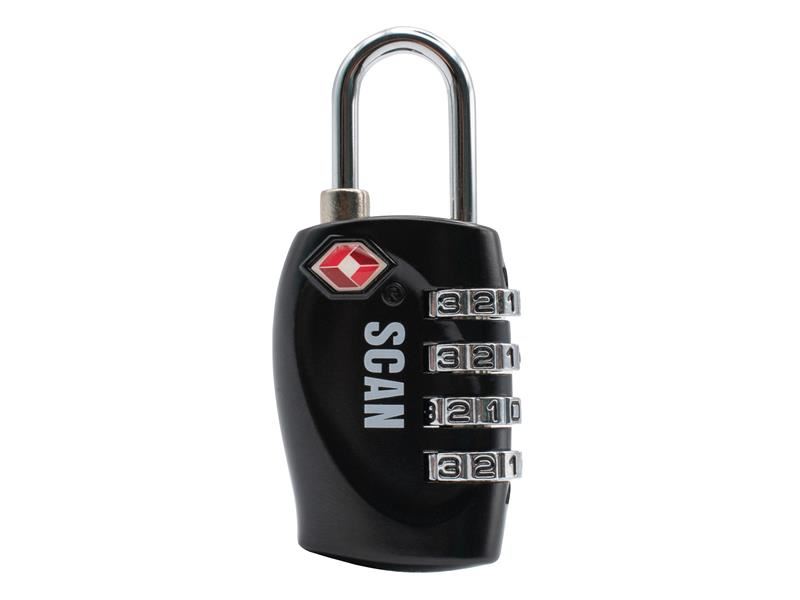 Cadenas à combinaison approuvé TSA en zinc par Scan