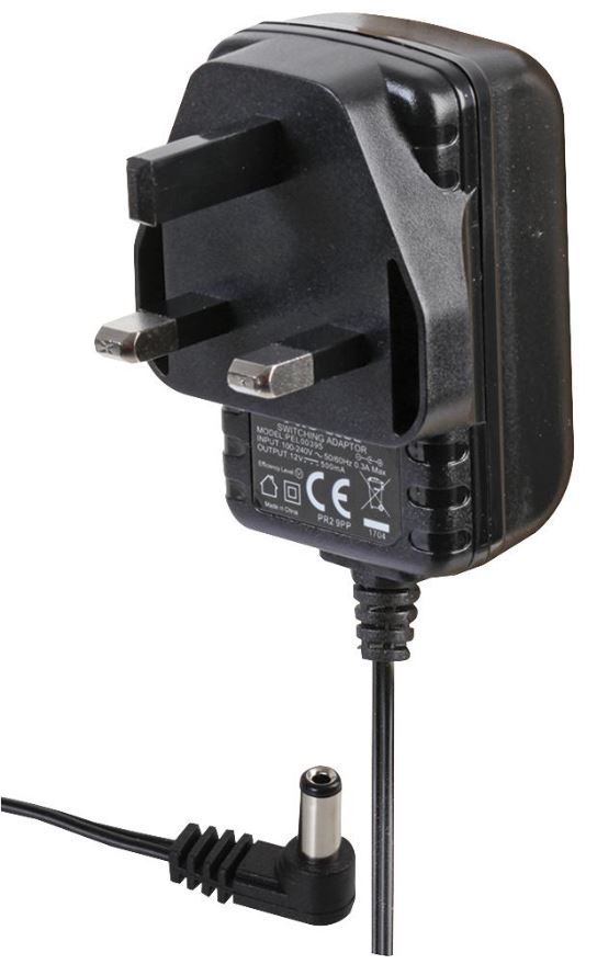 Bloc d'alimentation PRO ELEC 12V 500mA avec fiche droite 2,1mm