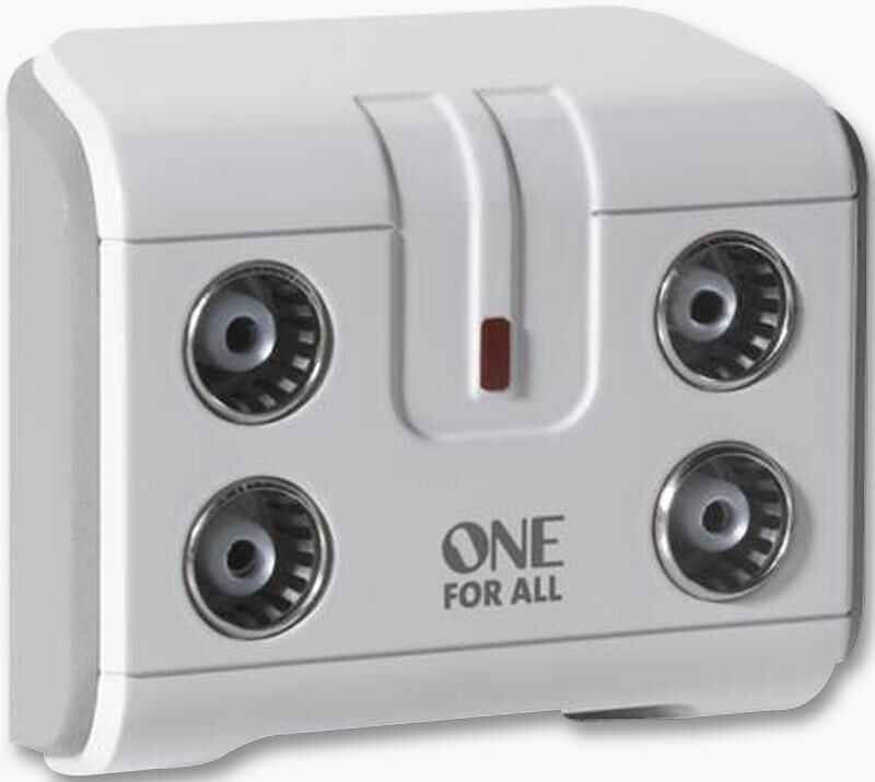 One For All 4方向テレビ信号ブースター 3G/4Gフィルター付き