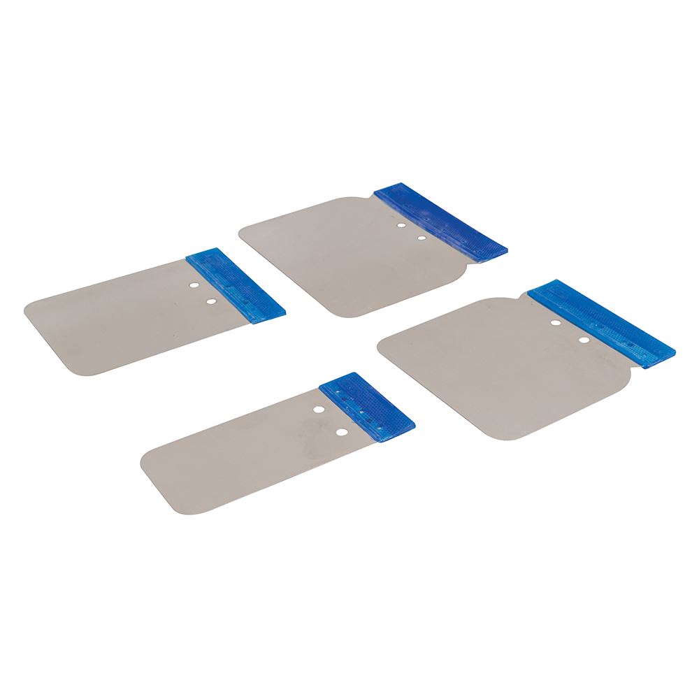 Silverline Stainless Steel Body Filler Application Set, 4-Piece