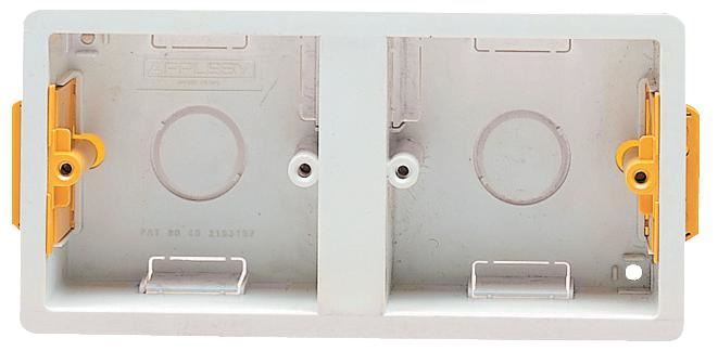 Boîtier double pour cloisons sèches Appleby 36mm pour accessoires 2x1-Gang