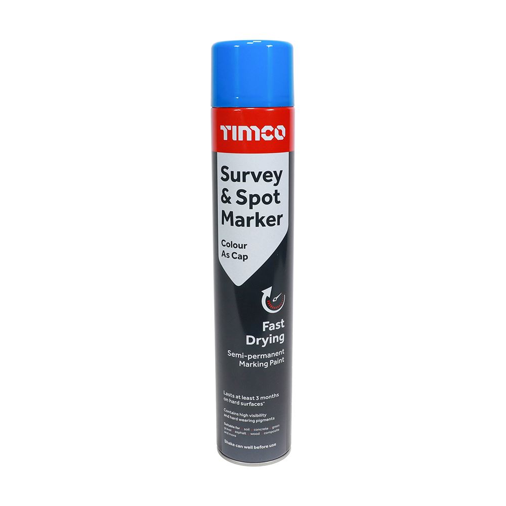 Timco Blue Survey & Spot Marker Paint, 750ml