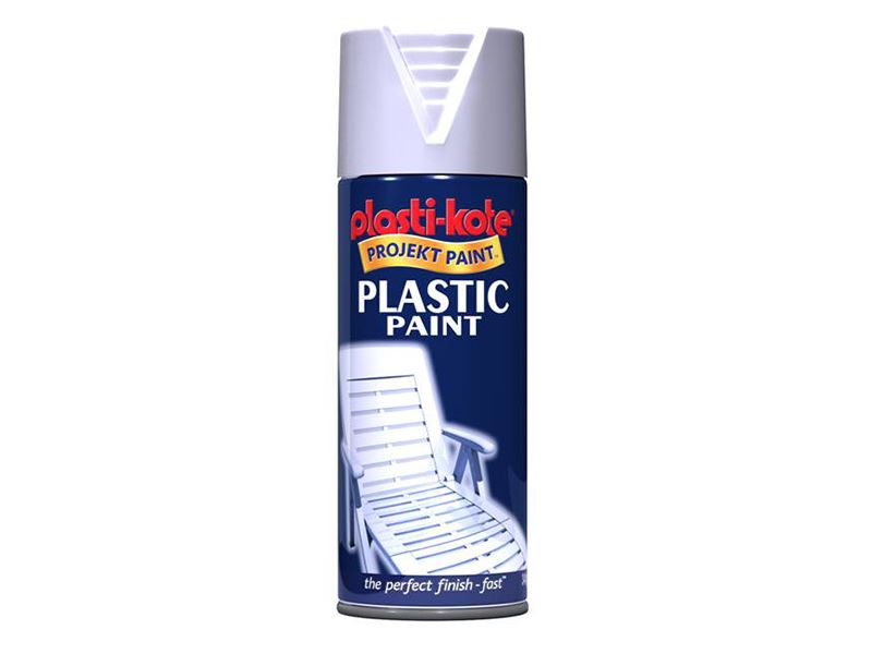 PlastiKote - Peinture en spray brillante pour plastique, Blanc, 400 ml