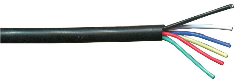 PRO POWER 6코어 알람 케이블, 0.22mm², 블랙, 100m