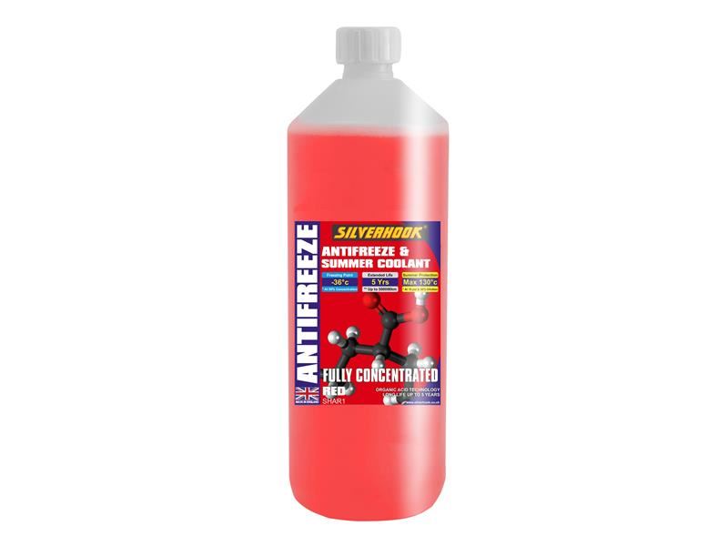 Concentré d'antigel O.A.T. rouge Silverhook, 1 litre
