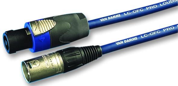 VDC - Kabel Sambungan 4 Pin Speakon ke 3 Pin XLR Lelaki ke Lelaki, 5m Biru