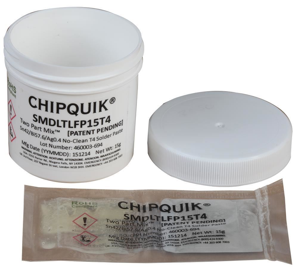 Chip Quik Sn42/Bi57.6/Ag0.4 Bezoplachová pájecí pasta, 15g, T4