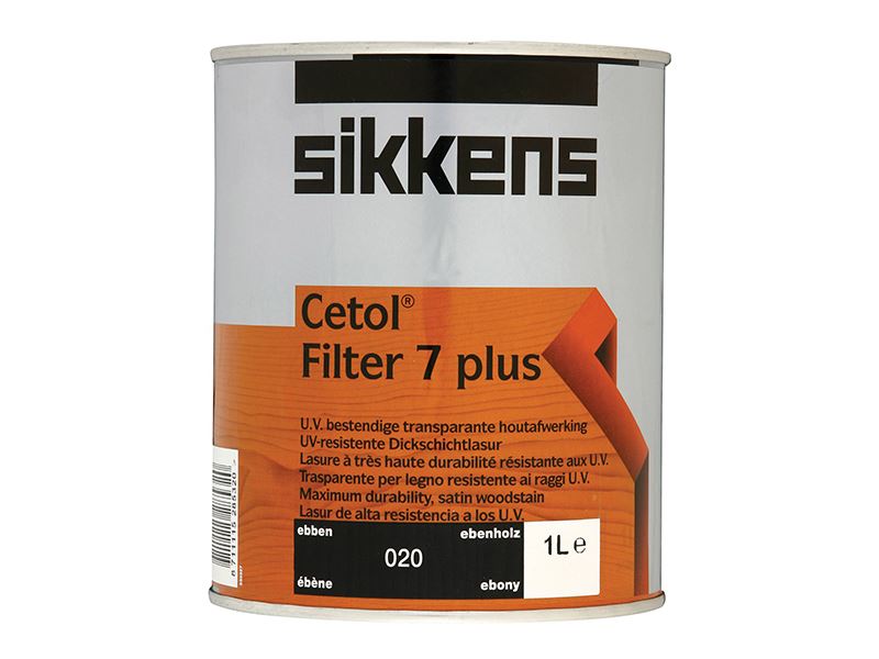 Sikkens Cetol Filter 7 Plus Transparante Houtbeits, Ebony, 1L