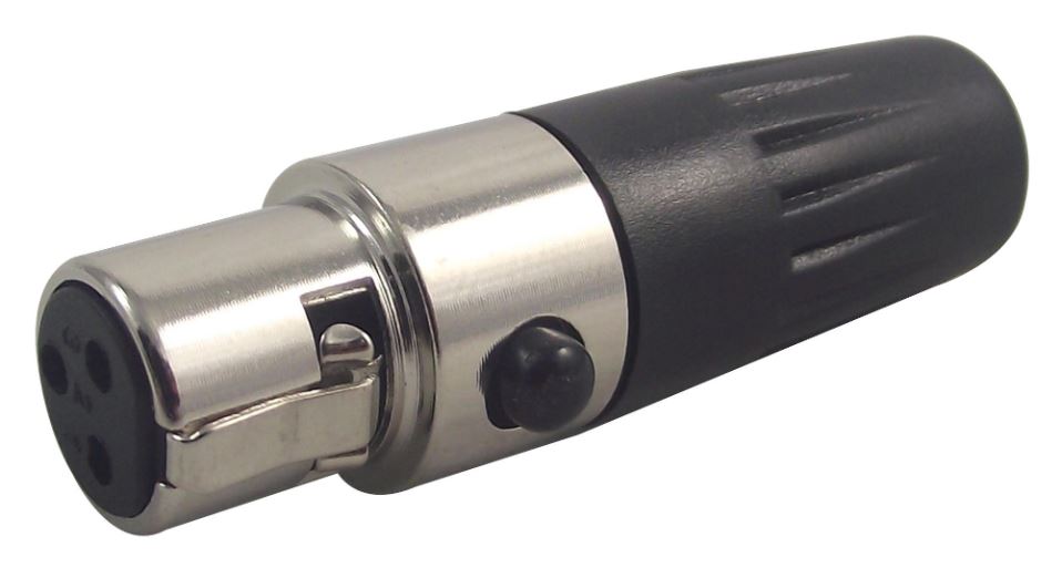 MULTICOMP PRO Mini-XLR 3 Pole Socket, Nickel & Gold Plated