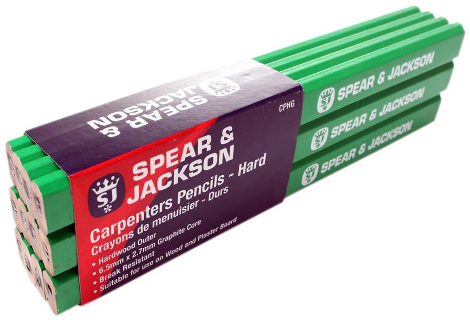 SPEAR & JACKSON - Σκληροί Μολυβδομείχτες Ξυλουργού, Συσκευασία 12 τεμ.