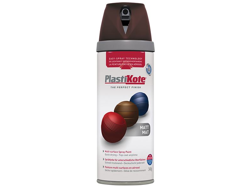 PlastiKote Twist & Spray Matt Schokolade 400ml