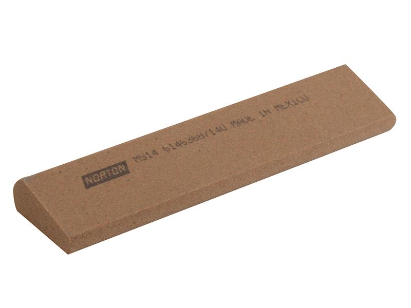 India MS14 Round Edge Slipstone, 100mm x 25mm, Medium Grit