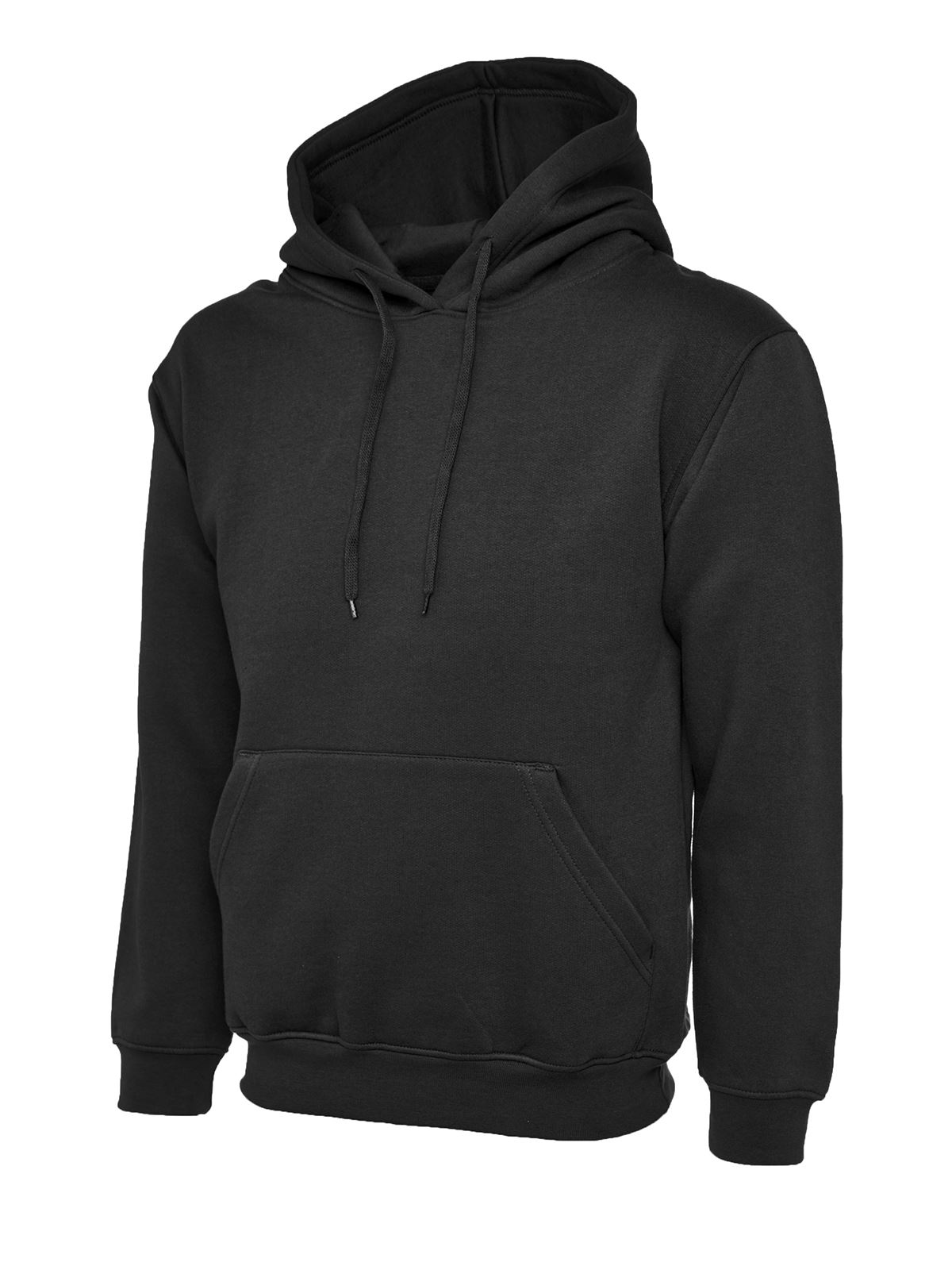 Uneek Women's Deluxe Hooded Sweatshirt - 50% Polyester 50% Cotton - Black - XL