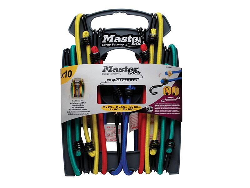 Master Lock Twin Wire Bungee Organiser, 10-Piece Set