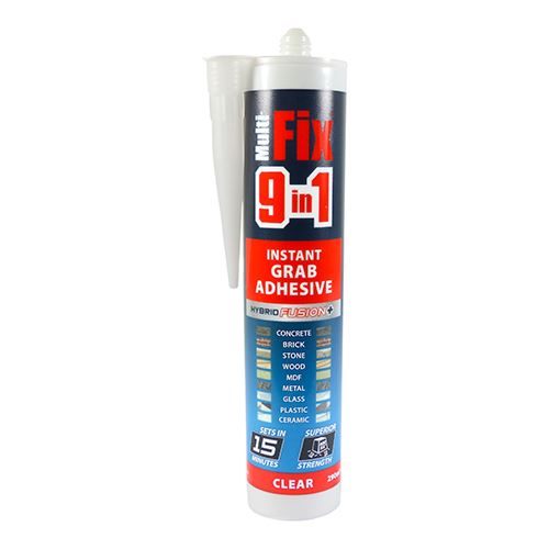 Timco 9-in-1 Instant Grab Adhesive, Clear, 290ml
