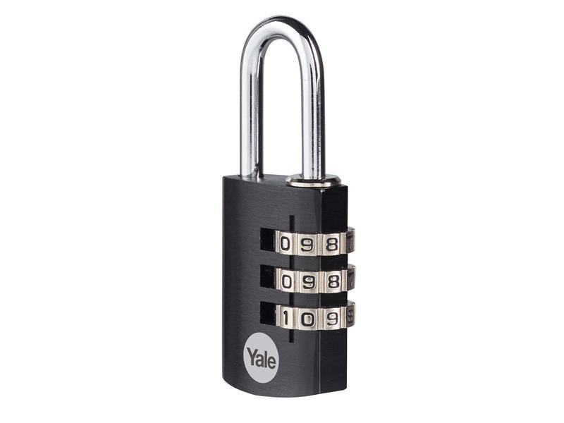 Yale Aluminium Combination Padlock 28mm Black