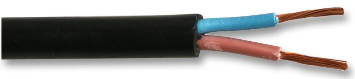 PRO POWER H05RR-F 2-Core Rubber Cable 0.75mm² Black, 100m