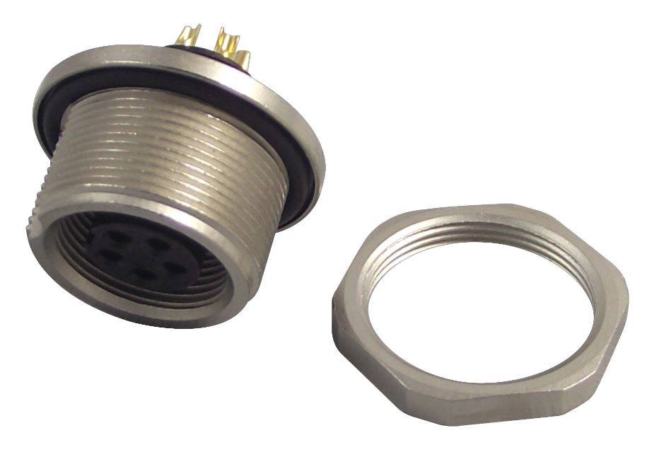 BINDER 5-Way Sealed Panel Socket, 125V/3A, IP67