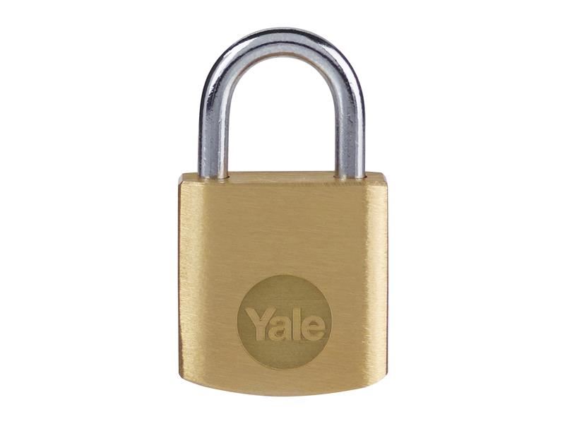 Yale Brass Padlock 20mm with Steel Shackle