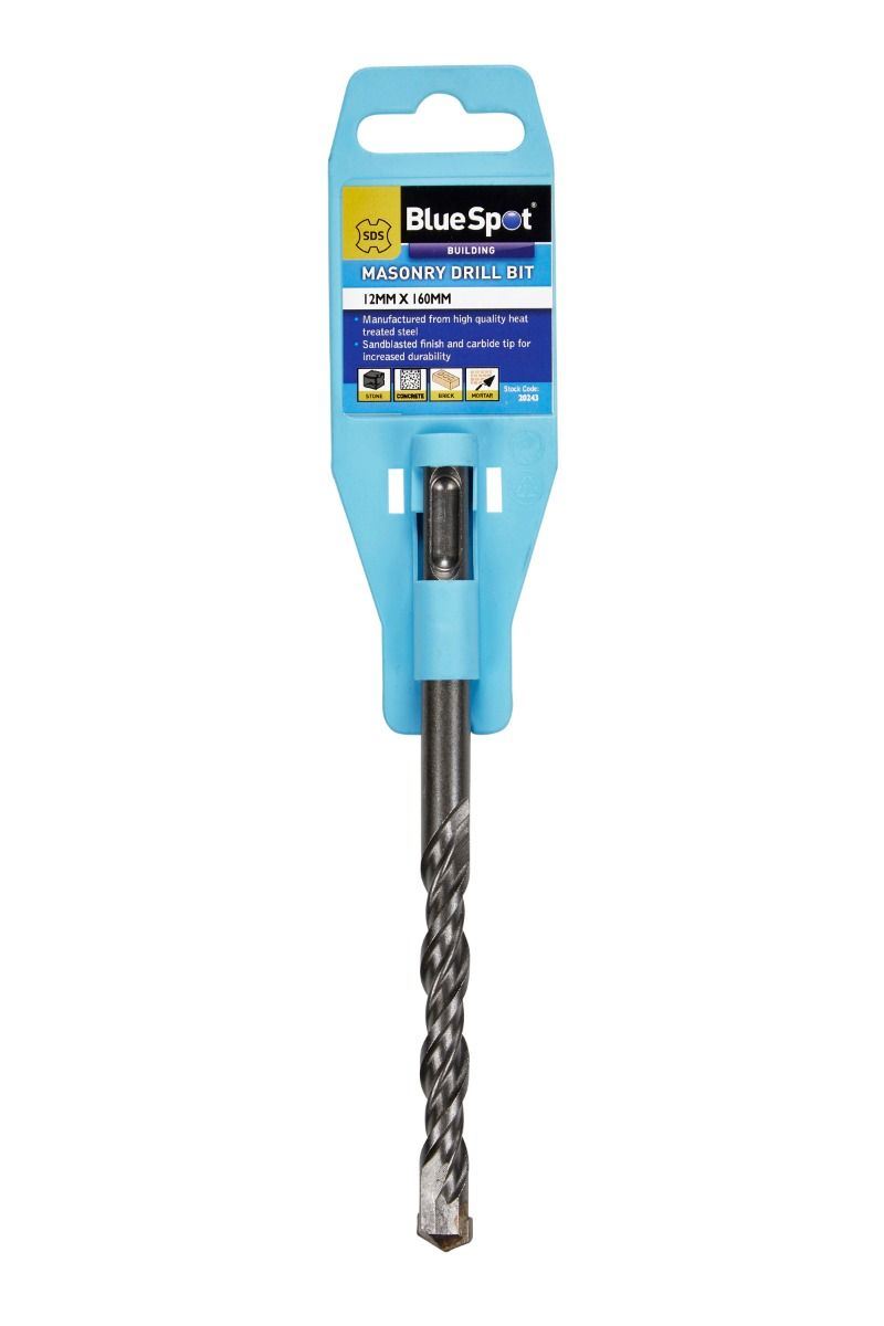 Blue Spot SDS Masonry Drill Bit, 12mm x 160mm, Carbide Tip