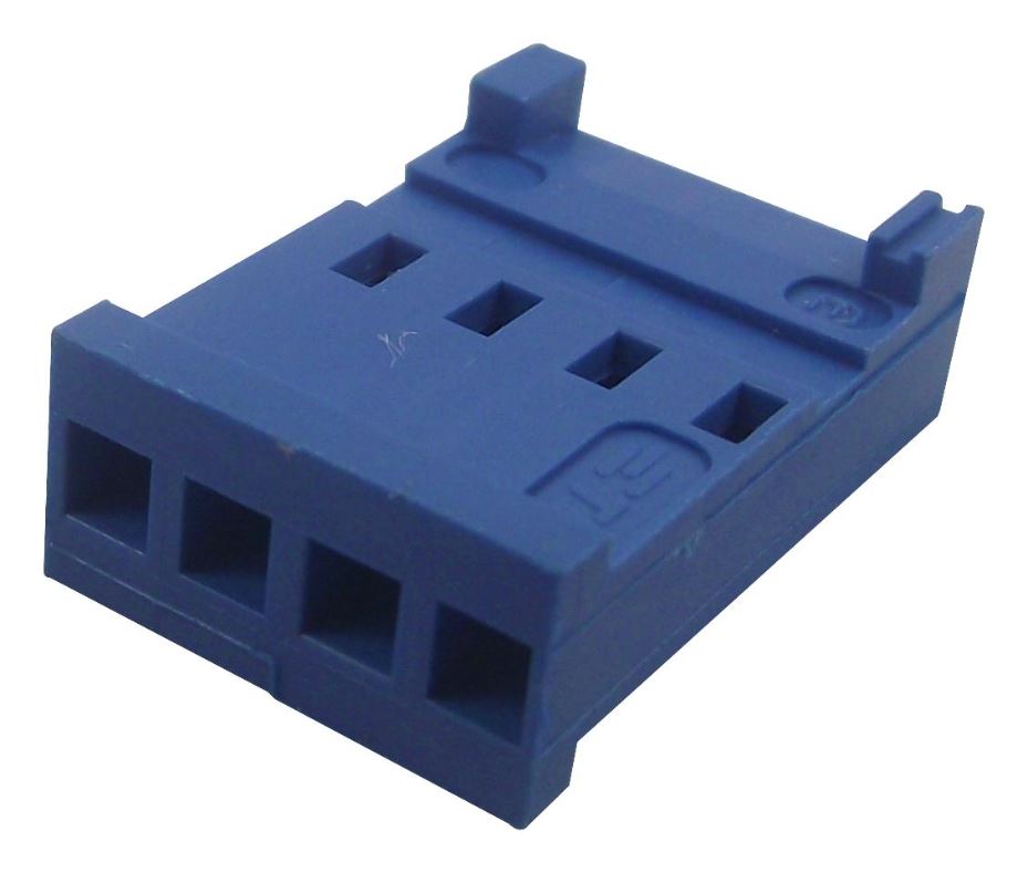 AMP TE Connectivity HE13-14 Alloggiamento Crimpatura, 1 Fila, 4 Vie, Passo 2,54