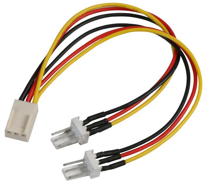 PRO SIGNAL 3-Pin vrouwelijk naar dubbele 3-Pin mannelijke ventilator splitter, 
