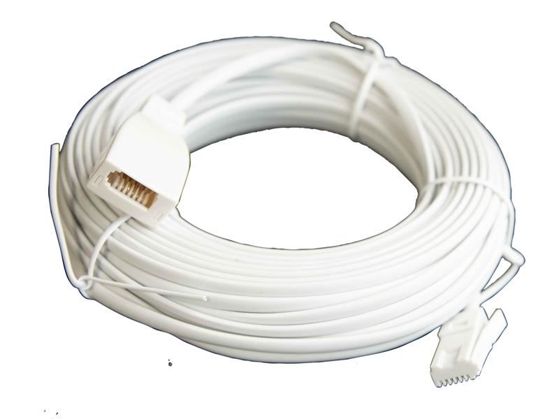 Dencon Cable Extensión Telefónico 15m para Enchufes BT