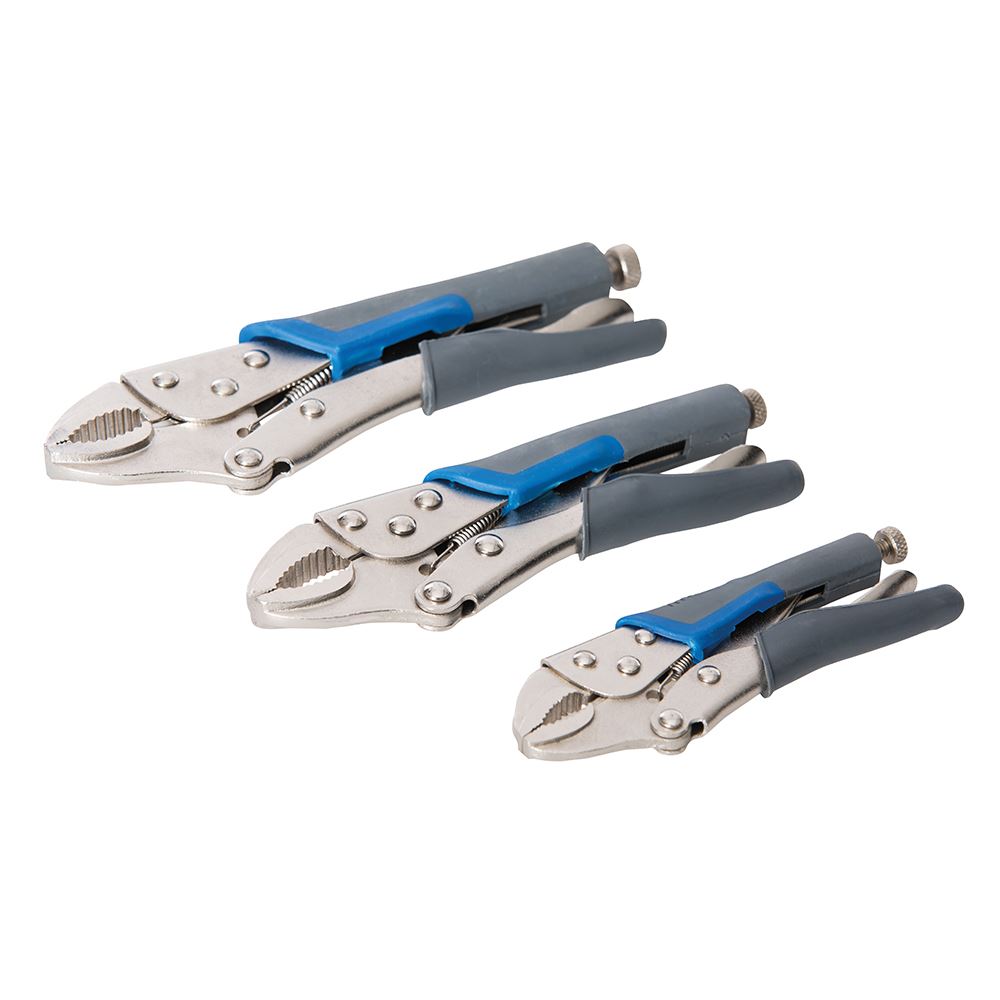 Silverline Self-Locking Soft-Grip Pliers Set, 3-Piece