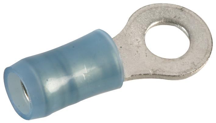 AMP TE Connectivity PIDG Ring Terminal, Blue, M4, 50 Pack
