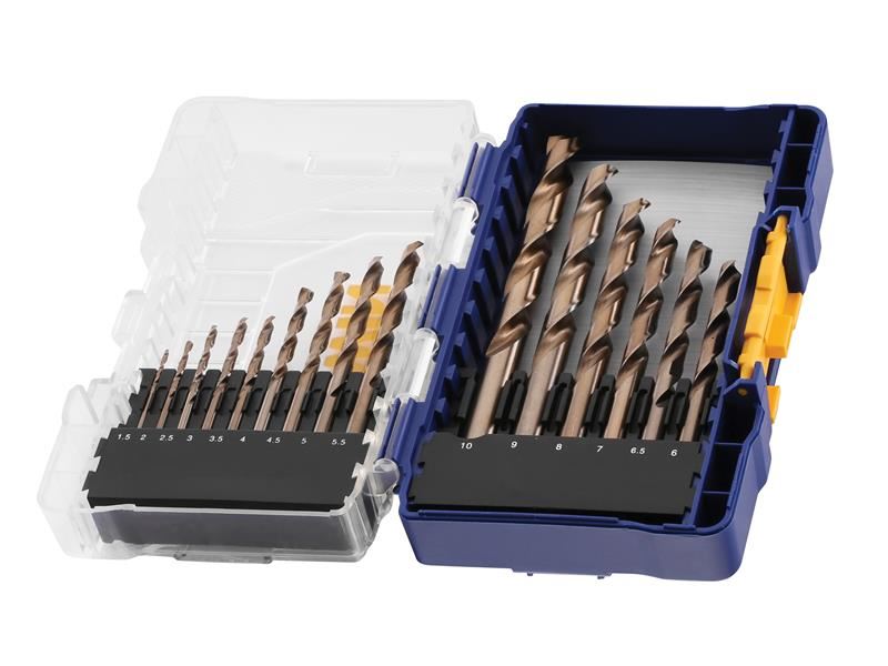 IRWIN HSS Cobalt Drill Bit Set, 15-Piece (1.5-10mm)