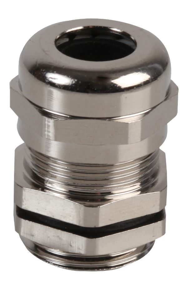 PRO POWER - M-MA M20 Kabeldurchführung aus Messing, vernickelt, Ø 8-12mm