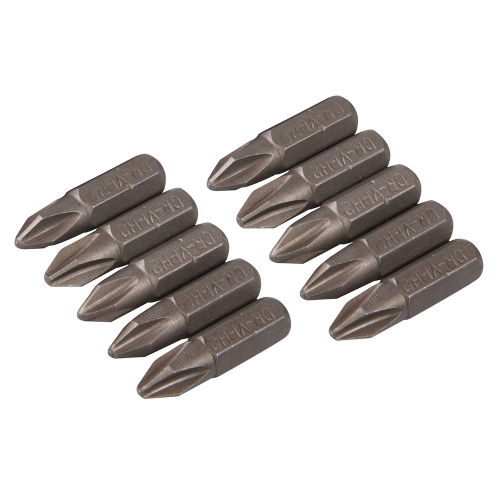 Silverline Phillips Cr-V Screwdriver Bits 10pk - PH2