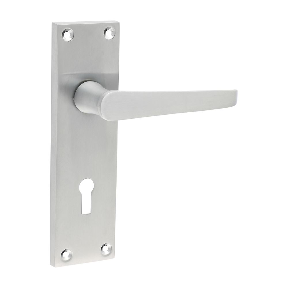 Timco Victorianische gerades Schlössergriffset - Satin Chrome (152 x 43mm, 2 St