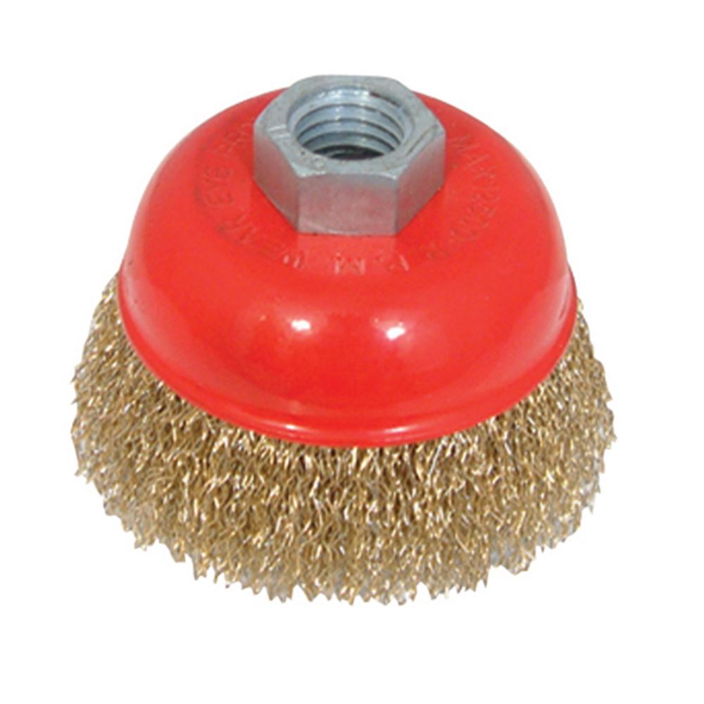 Silverline Brass Crimp Cup, 75mm for Rust & Paint Removal