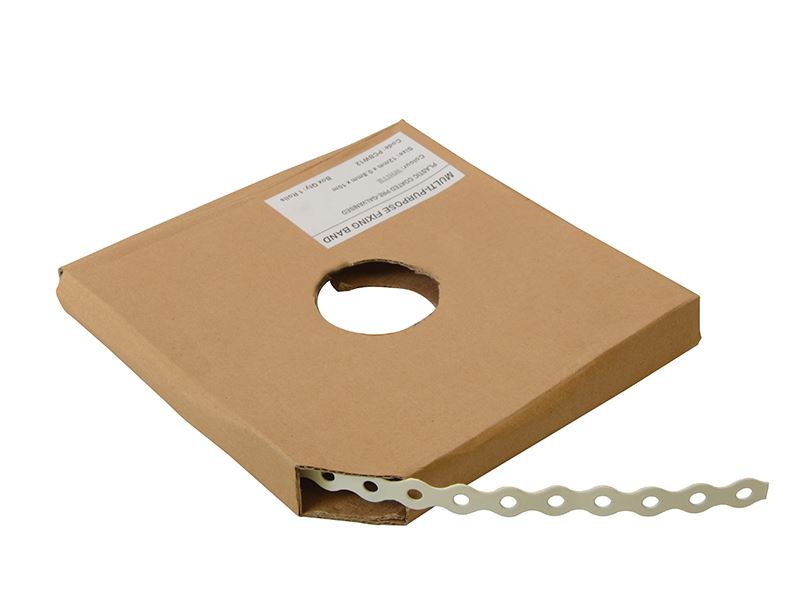 ForgeFix Banda Pregalvanizada con Revestimiento Blanco PVC 12mm x 10m