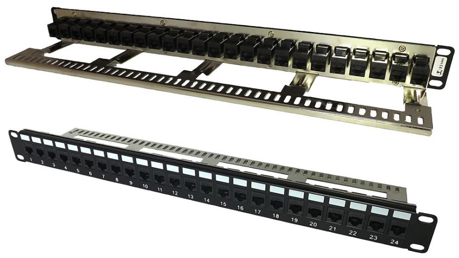 TUK 24포트 Cat6 키스톤 커플러 패널 (케이블 관리 기능 포함)