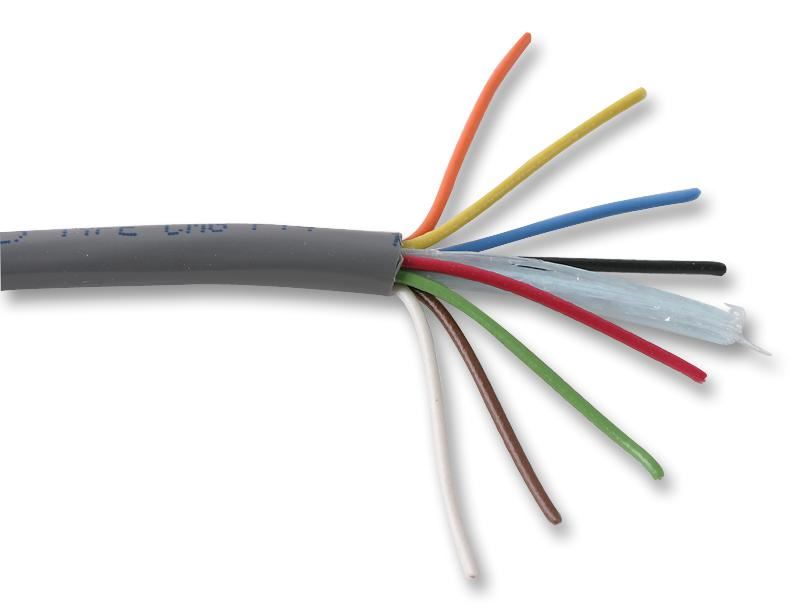 ALPHA WIRE - Câble industriel 8 conducteurs gris LSZH, 22 AWG, 30.5m