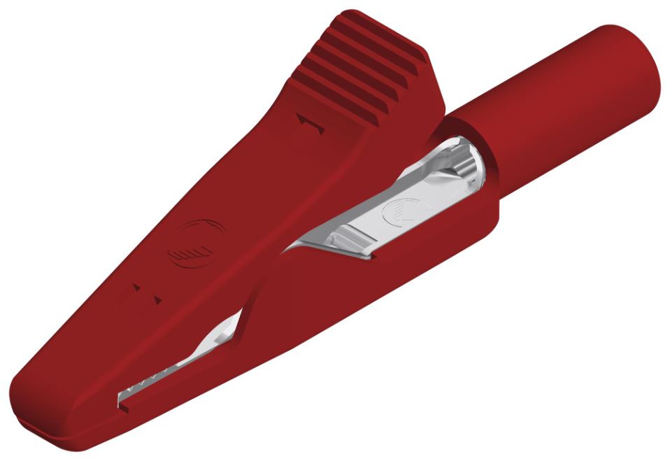 HIRSCHMANN TEST AND MEASUREMENT - Pince crocodile 2mm, rouge, 6A, mâchoires en 