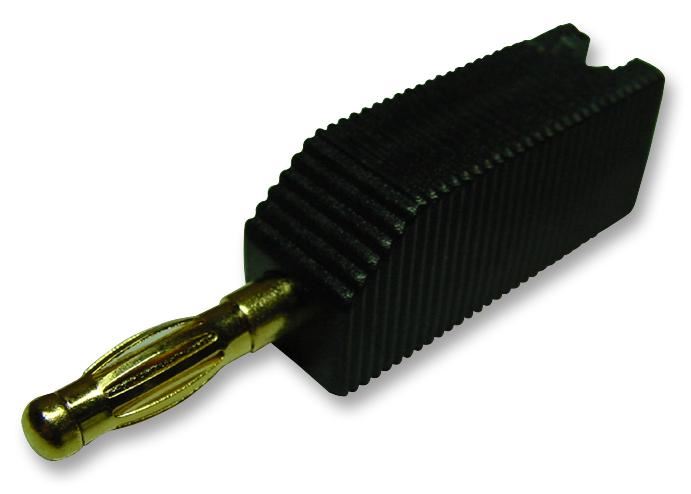 PRO SIGNAL 4mm Stapelbare Plug, Zwart, 2 Stuks