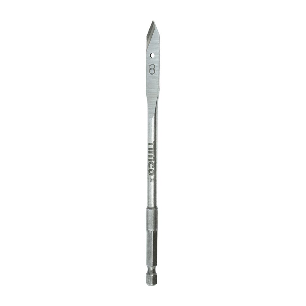 Timco 8.0x152mm Flat Wood Bit with Hex Shank