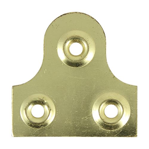 Timco Mirror Plates, Plain, Electro Brass, 38mm, 4 Pack