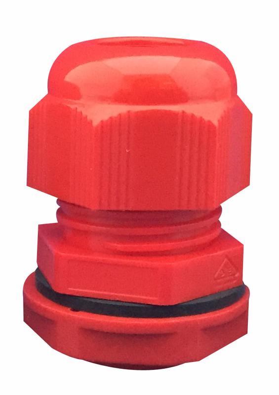 Concordia Technologies Nylon 6 Cable Glands, M20, Red, 10-Pack