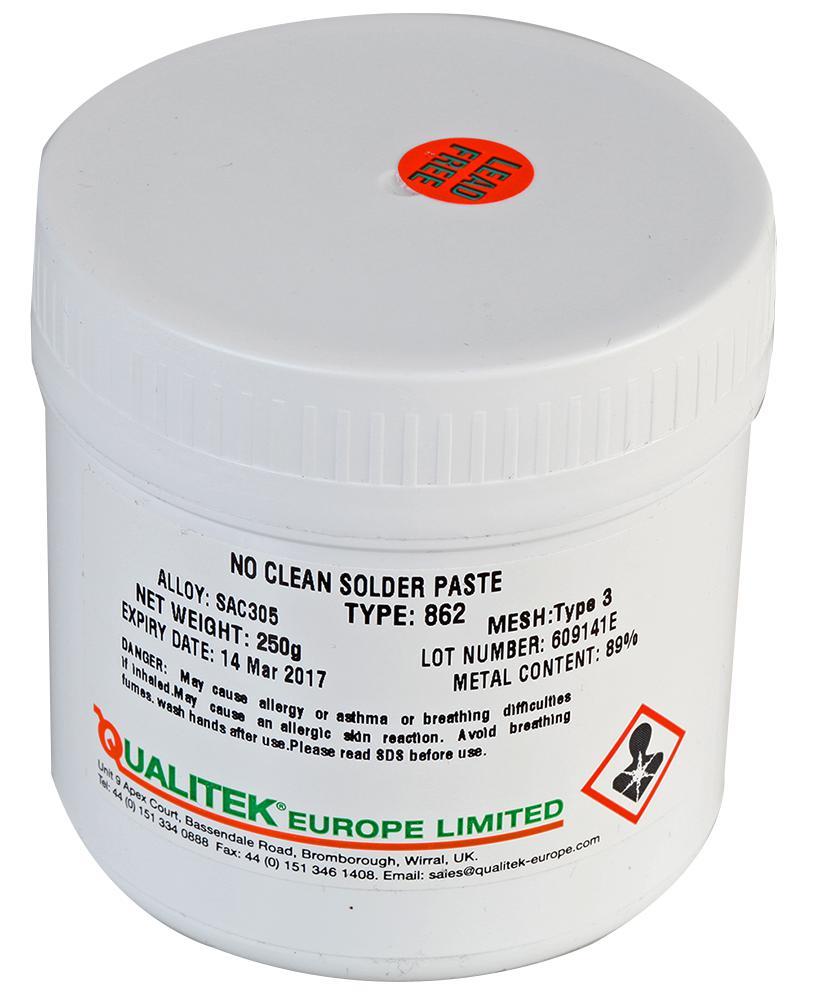 QUALITEK - Κάσα Κολλητικής Πάστας Χωρίς Μόλυβδο, 250g, SnAgCu